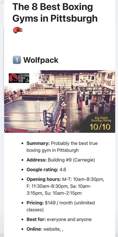 Best Boxing Gym in Pittsburgh